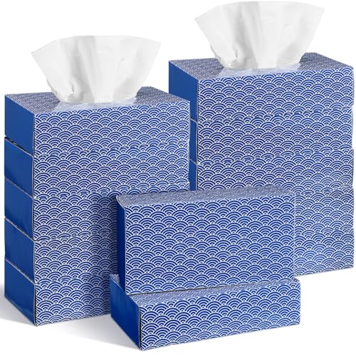Image of Yinder 12 Packs Back to School Facial Tissue Boxes 1560 Sheets Soft Facial Tissue Bulk for Teacher Classroom School 2 Ply 130 Sheets Travel Tissues for Home Office Car Kitchen Wedding(Clouds)