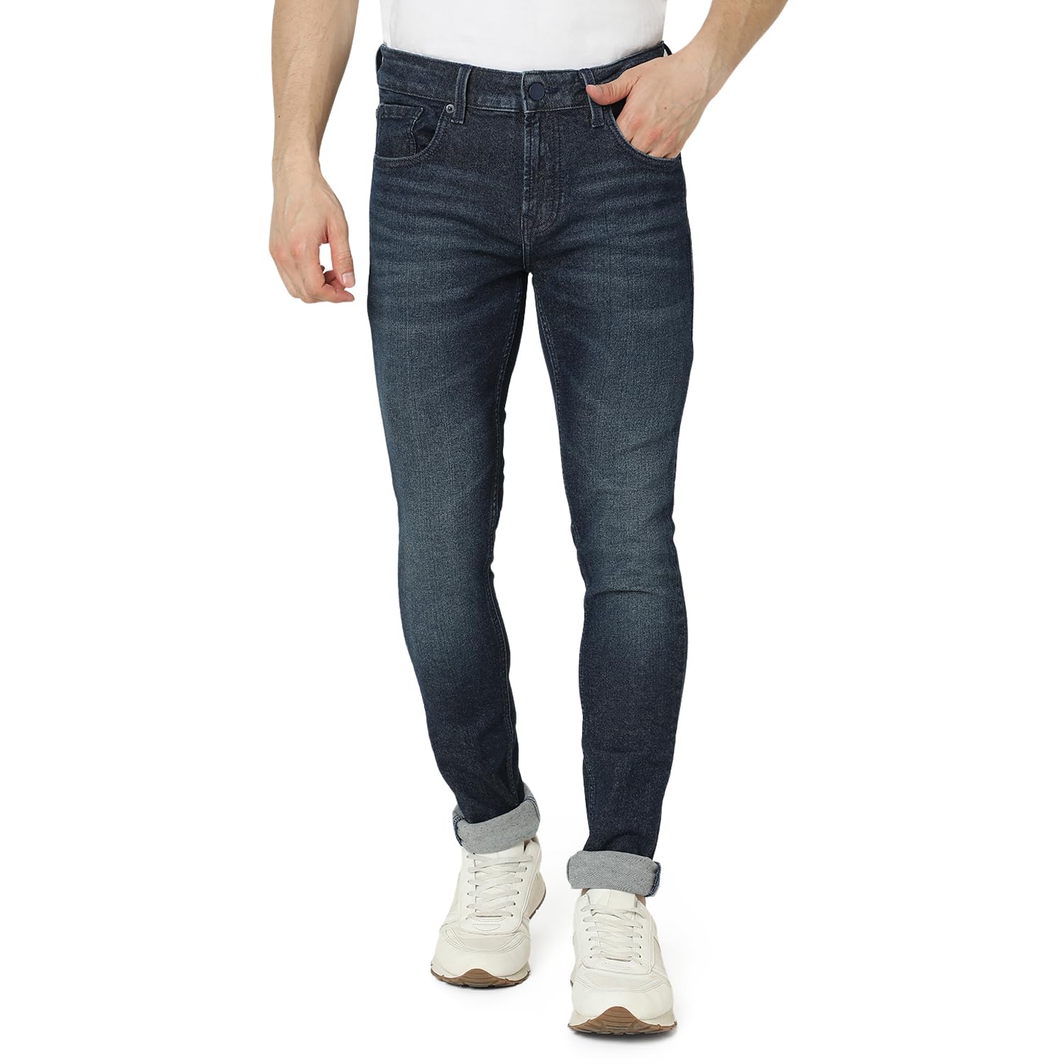 spykar Men Blue Skinny Fit Low Rise Casual Jeans-picture-35