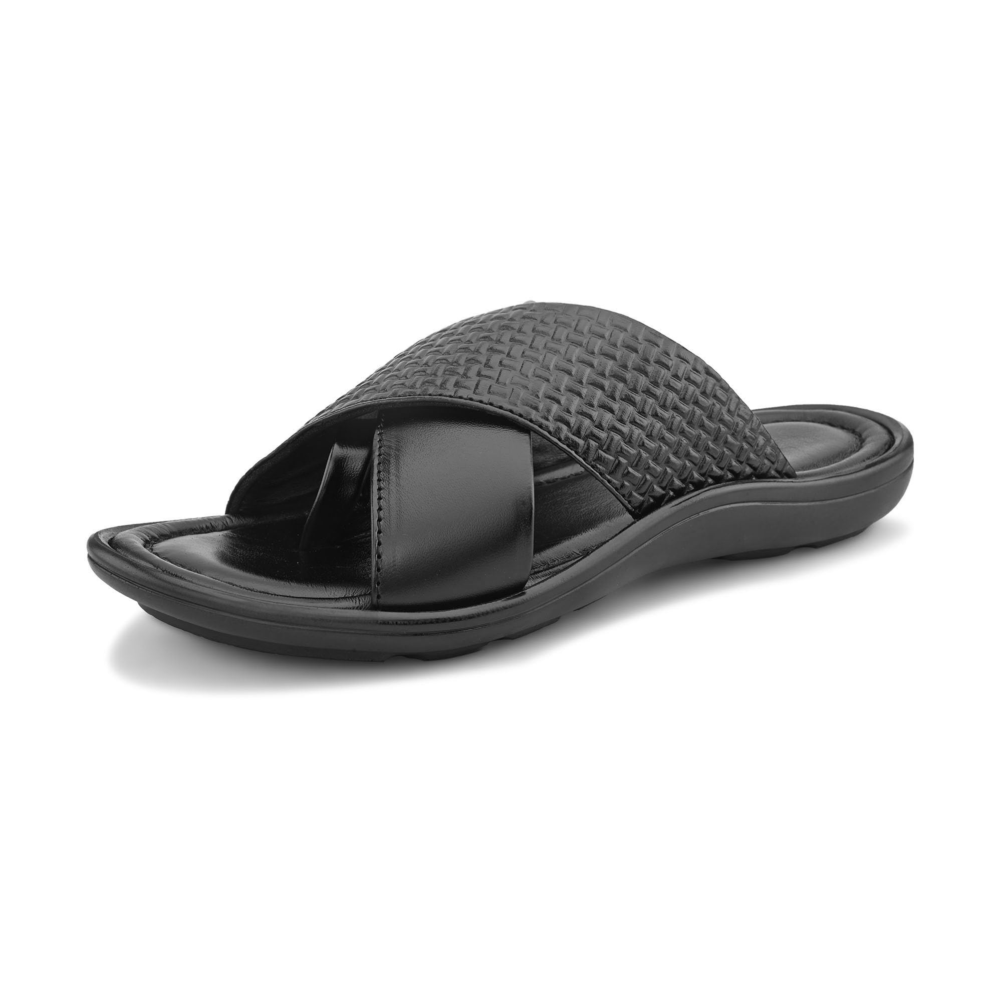 blue leather by centrino Sandal for Men | Grip Insole for Stability | Traditional Look with Leather made | Comfortable Casual look sandal for Men's (4045)-picture-42