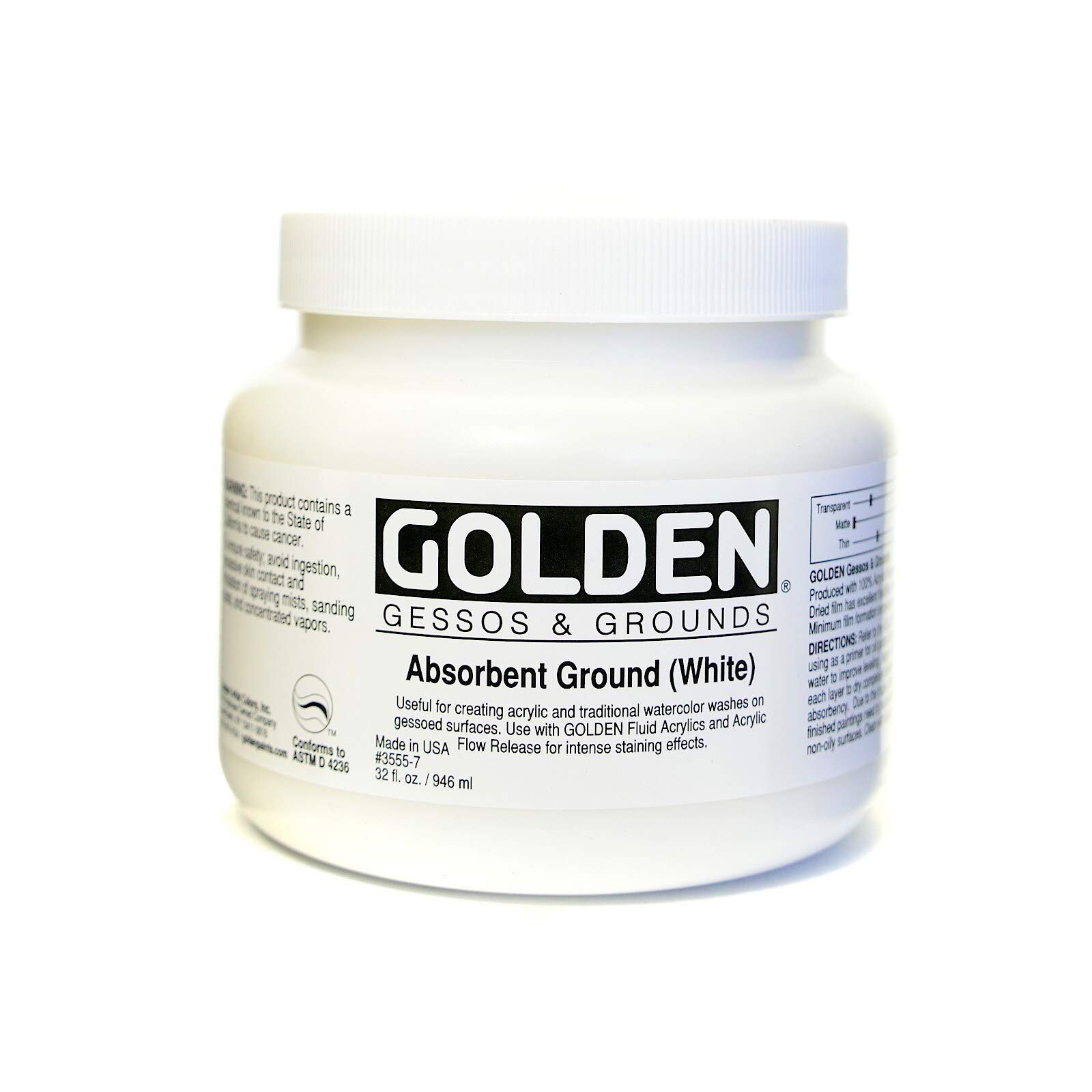 GOLDEN ARTIST COLORS ABSORB GROUND 32OZ