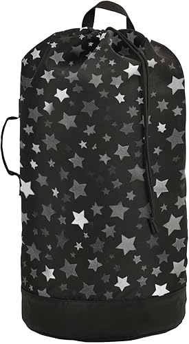 Vista 287 de Mochila de lavandería con correas ajustables para el hombro, bolsa de lavandería sucia para viajes, campamento, universidad, resistente, Rosa floral