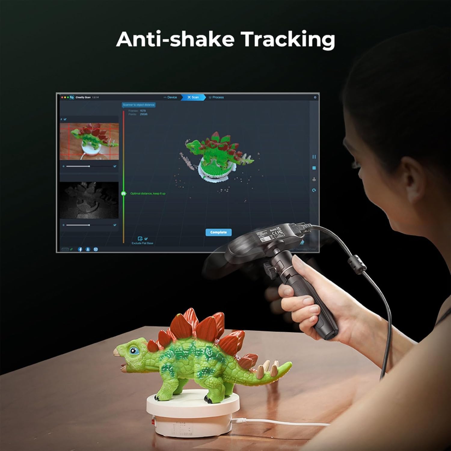 Creality CR-Ferret SE 3D-Scanner – Hochpräziser Desktop-Scanner mit 0,1 mm Genauigkeit, Verwacklungsschutz & 24-Bit-Farbscan, kompatibel mit Mac/Windows für 3D-Druck & Modellbau.