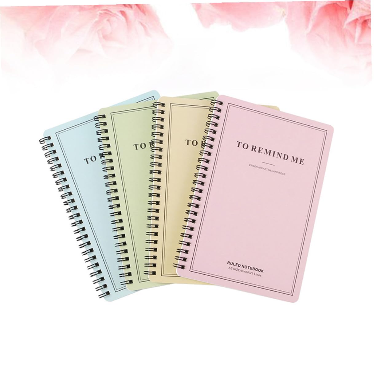 PLAFOPE 4 pièces Lot de Cahiers à Spirale pour Étudiants et Voyageurs Papier Épais à Écriture Lisse Carnets Journal et Bloc-notes Polyvalents pour Notes Journaux et Plans Hebdomadaires