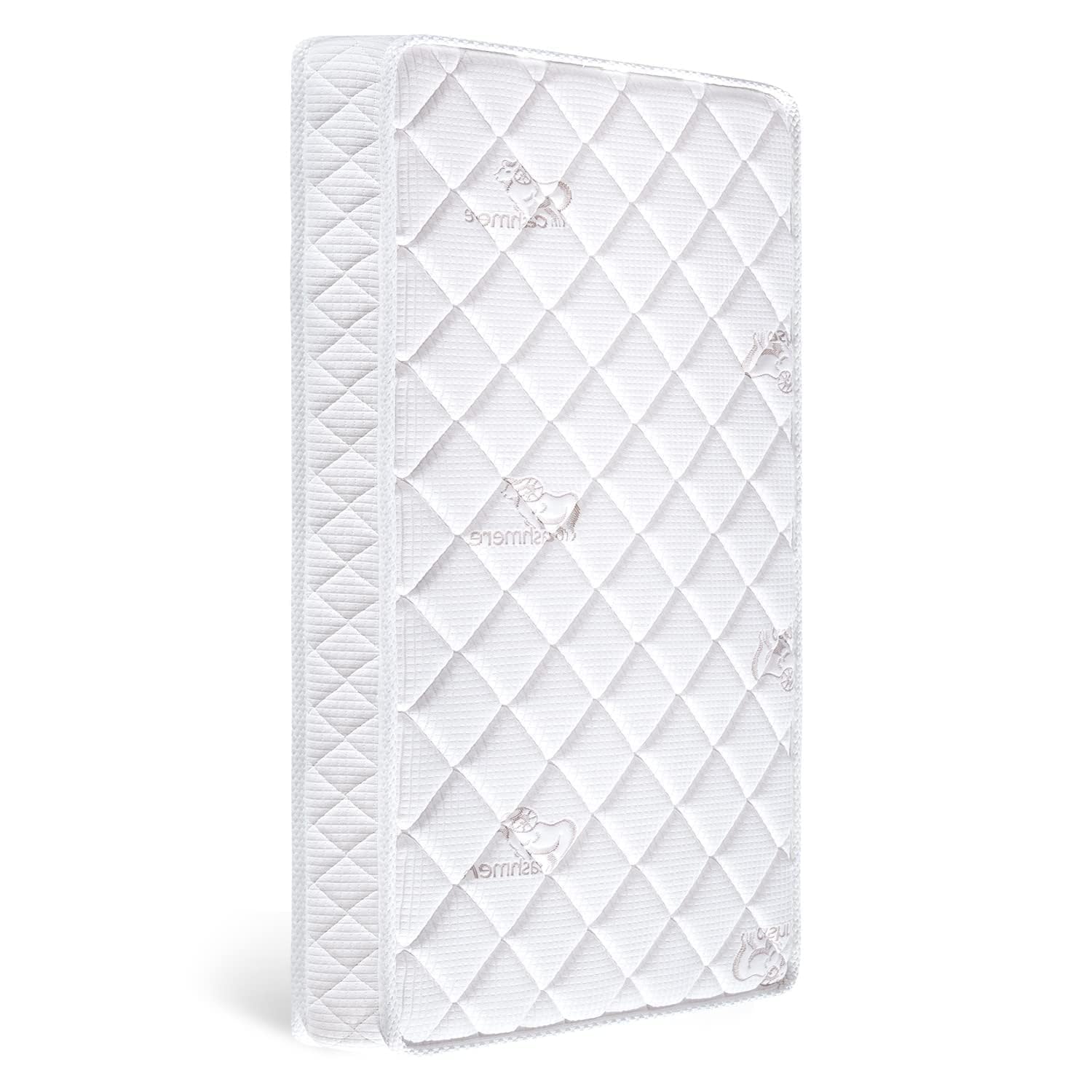 letmxiu premium crib & toddler mattress,100% knitted fabric, premium fleece surface-hypoallergenic, 5" thick firm soft crib mattress, non-toxic - fits standard cribs & toddler beds