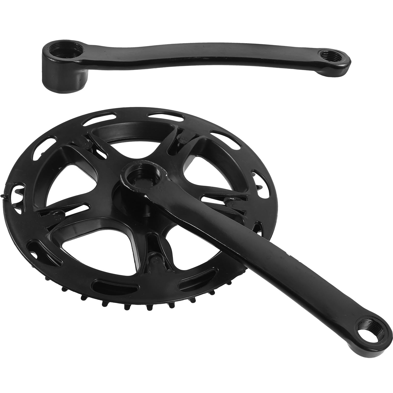 Set Guarnitura Bici da Corsa 40 Denti Braccio Pedivella Foro Quadrato Nero, Parte Sostitutiva Robusta per Corone e Pedivelle, Accessorio Ciclismo per Riparazioni e Regolazioni