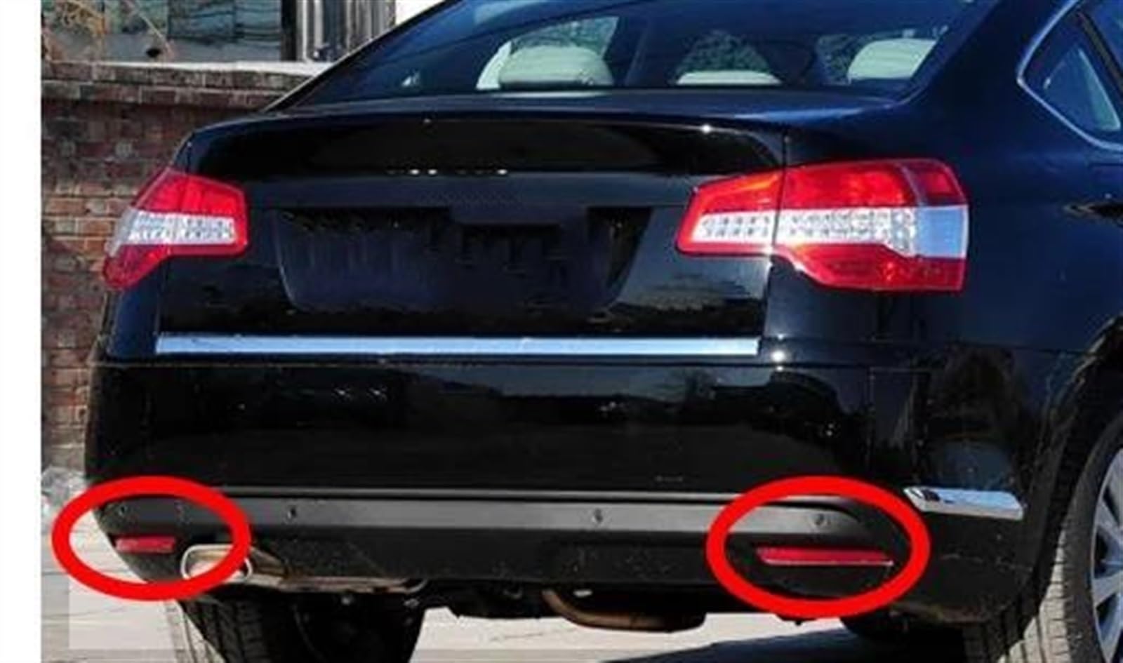 Achterlicht Auto Achterbumper Reflector Licht Voor Citroen Voor C5 2010 2011 2012 Auto Onderdelen Richtingaanwijzer Mistlamp Staart Stop Remlicht Remlichten (Size : Links