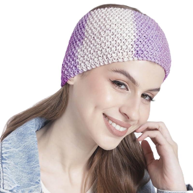 magic needles Headband Earwarmers for Winters | Handmade with Woolen Unisex Earwarmer Earmuffs Earcap Earcover Soft Headwrap Warm Winter Accessories (Multi Color 10133)-picture-22