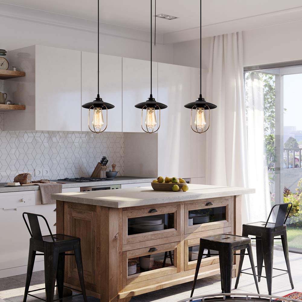 LIANGMH Suspension Moderne Pour Cuisine, Chambre à Coucher, Table De Chevet, Petit Lustre, Barre En Métal Pour Cuisine, îlot, Chambre, Restaurant, Bar (lot De 1