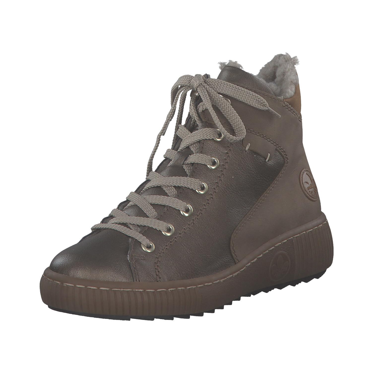 Rieker Z6614-90 Women's Lace-Up Boots, Faux Leather, Bronze, Bronze 90, 7.5 UK