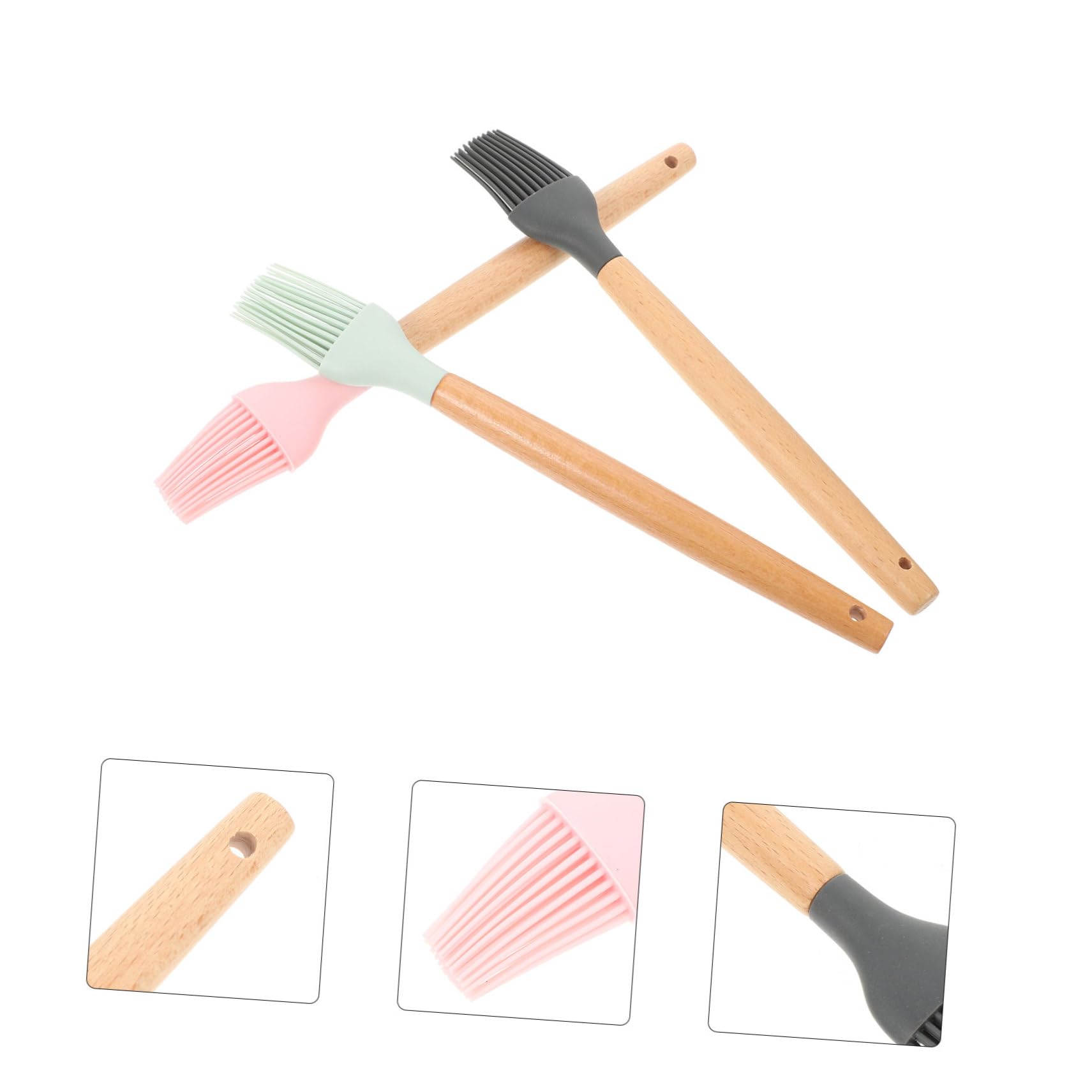ibasenice 3pcs Silicone Baking Brush Baster Grilling Brush Grilling Accessories Barbecue Brush for Grill Multifunctional Grill Brush Brushes Grill Basting Sauce Barbecue Grill Oil Beech