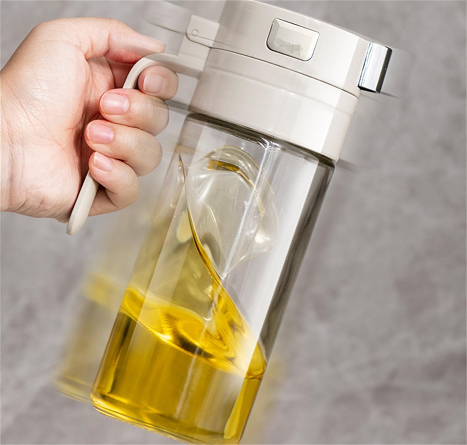 Ölsprüher Für Speiseöl Automatisches Öffnen Und Schließen Der Olivenöl-Spenderflasche, Geeignet For Grillen Braten Von Salaten Grillen Küche(White)