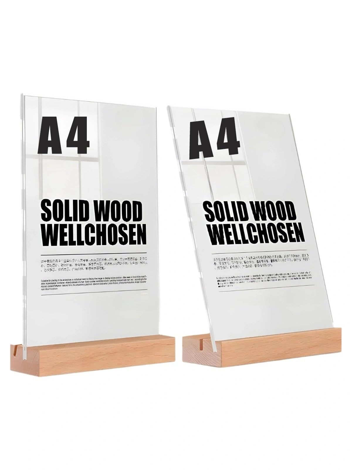 Priasage 2 Pièces Présentoir A4 Transparent Support Affiche A4 Avec