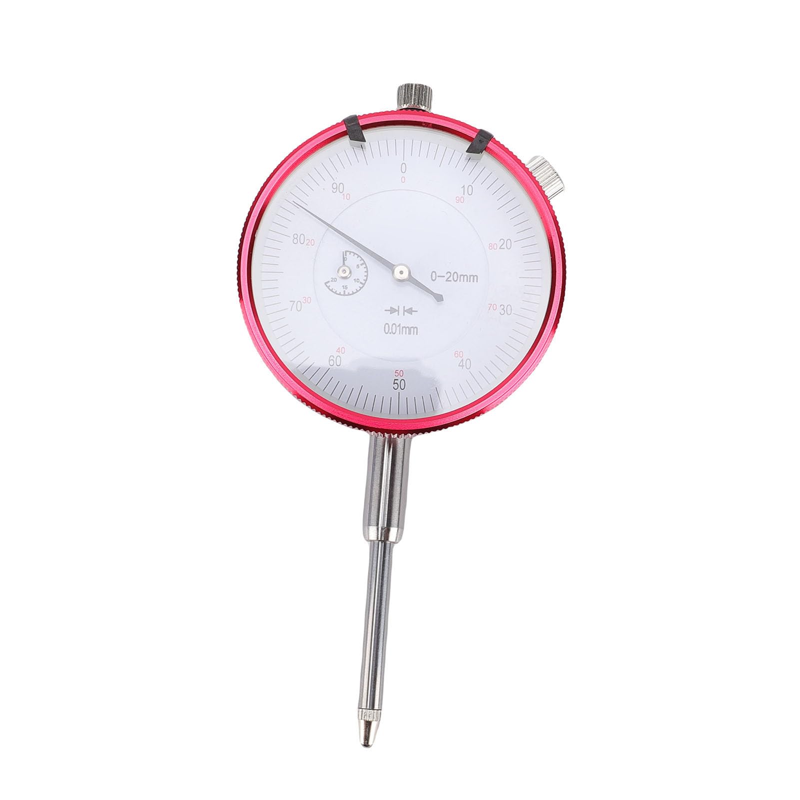 Jiawu Comparatore a Quadrante Indicatore per Test a Quadrante Industriale con Lavorazione Ad Alta Precisione per Gamma 0-20 Mm Precisione 0,01 Mm, Acciaio Inossidabile Antiruggine per Tornio da