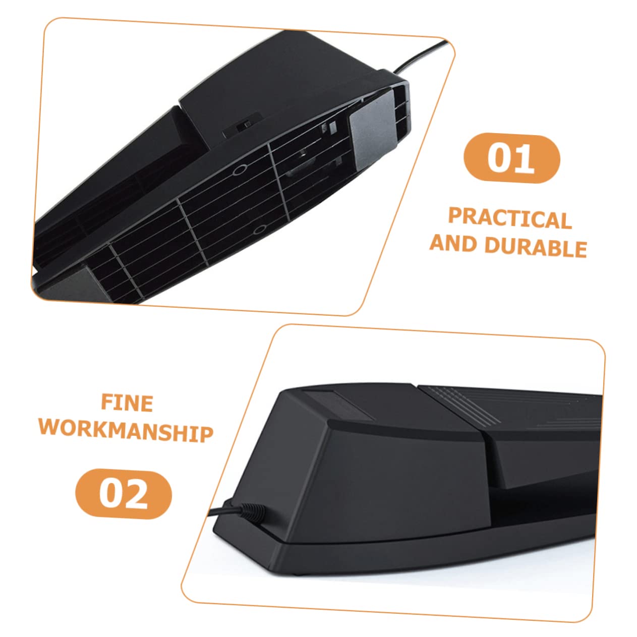 BESTonZON Pedale Sustain per Pianoforte Digitale Nero Portatile in Abs e Gomma Resistente All'usura Base Antiscivolo per Tastiera e Sintetizzatore
