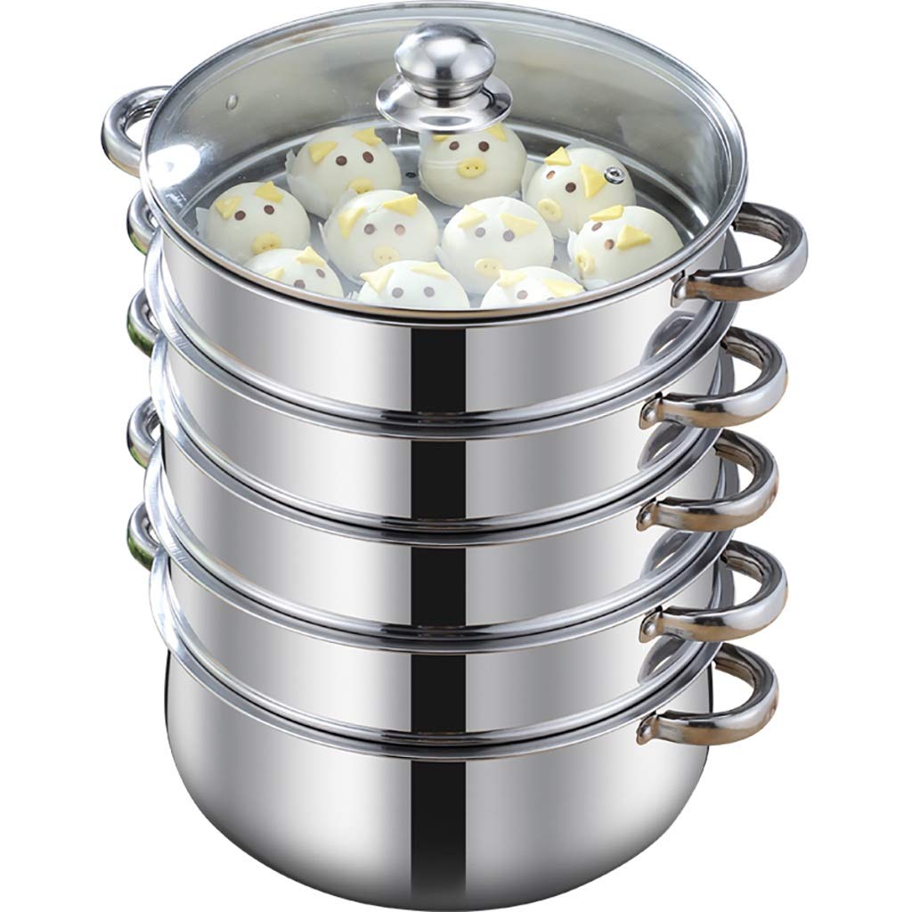 Pentola a vapore a tre livelli spessa da 40 cm per fornelli a induzione a gas, pentole multiuso universali