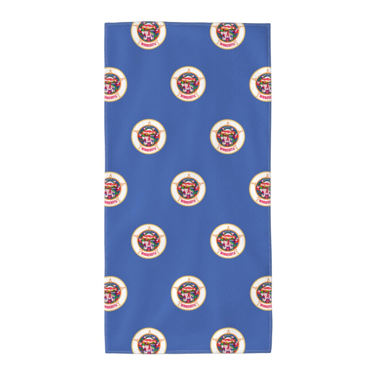 DIEzig Minnesota State Flag Fashion Printed Long Bath Towel For Pool Side Seaside Holiday