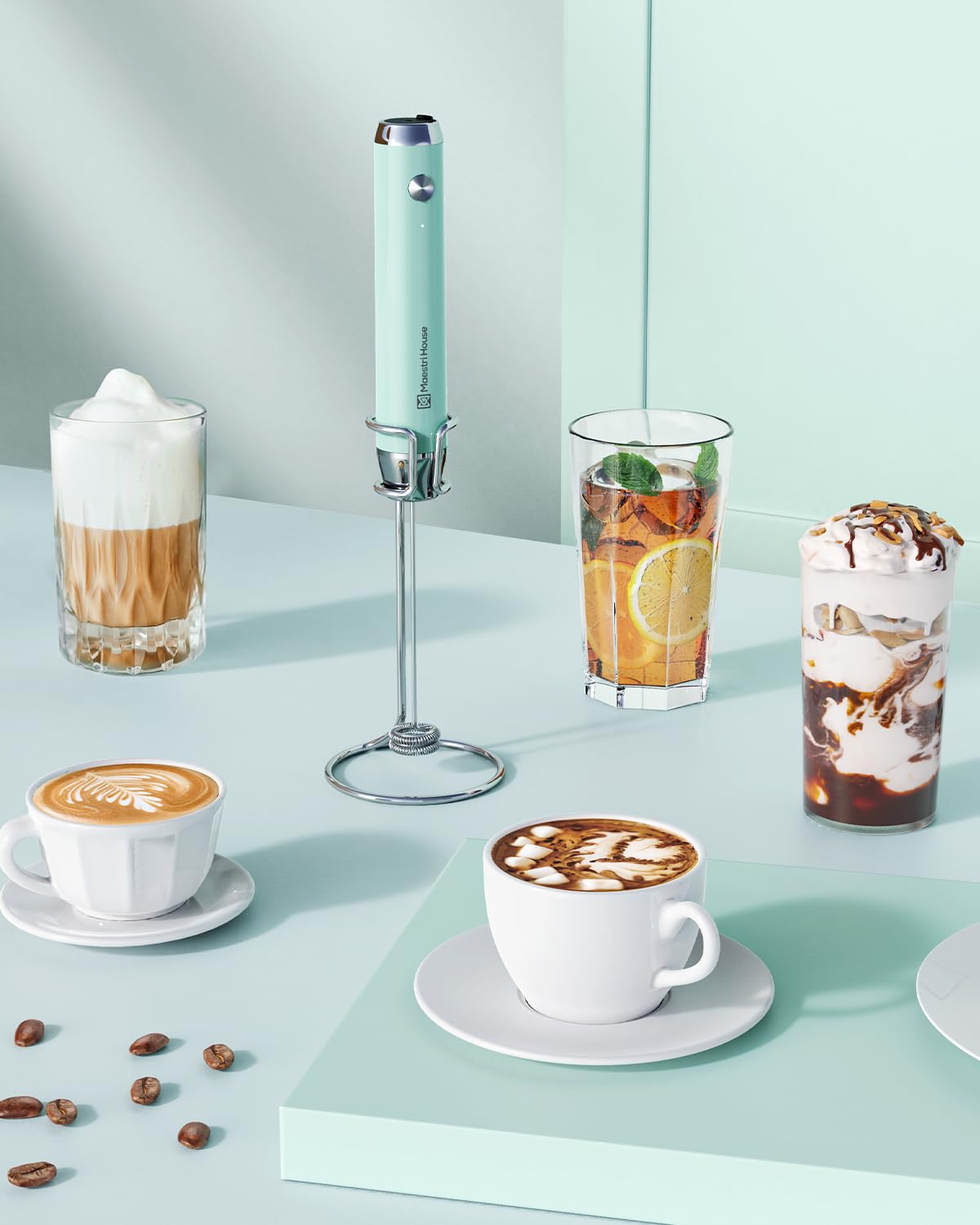 Montalatte Ricaricabile Maestri House Con Asta Per Frusta - Per Cappuccini E Bevande - Foto 12