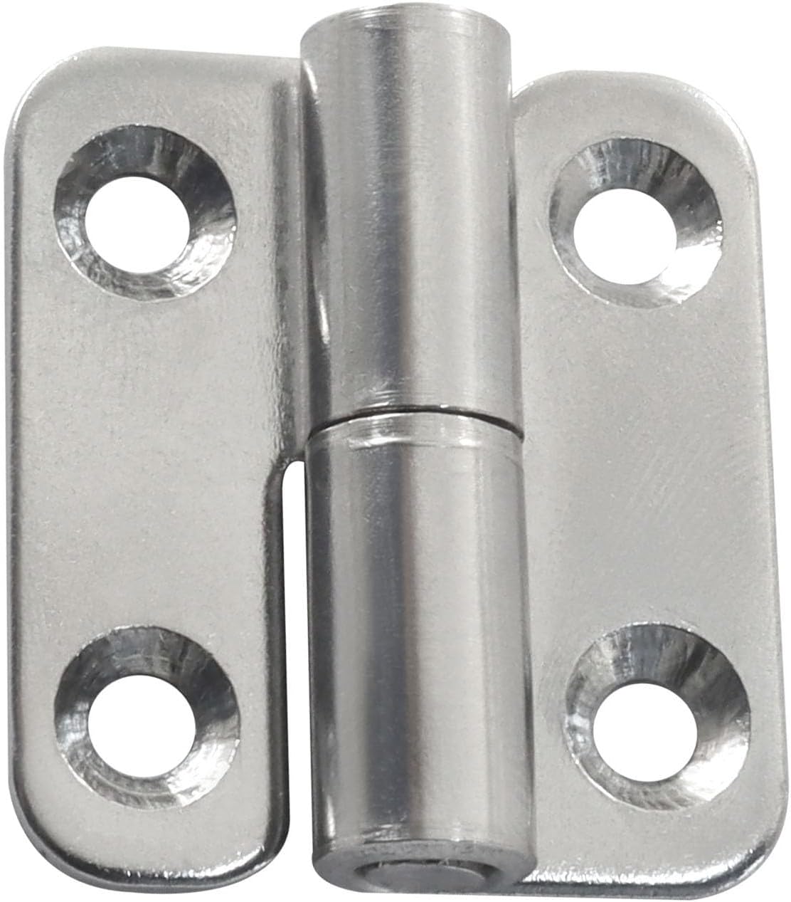 6 Pack 1.5 Inch Detachable Hinges, 304 Stainless Steel Silver Small Flag Hinges with Screws, Right Lift-Off for Cabinet, Door, Furniture