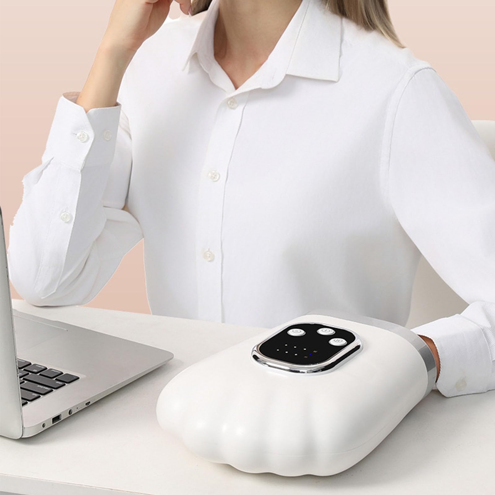 Masajeador de manos con calor y compresión, masajeador de manos inalámbrico 3D para artritis y túnel carpiano, alivio inalámbrico del dolor, masaje térmico de dedos de muñeca, 3 modos