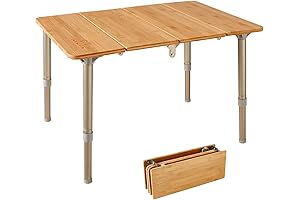 ATEPA Small Bamboo Foldable Table