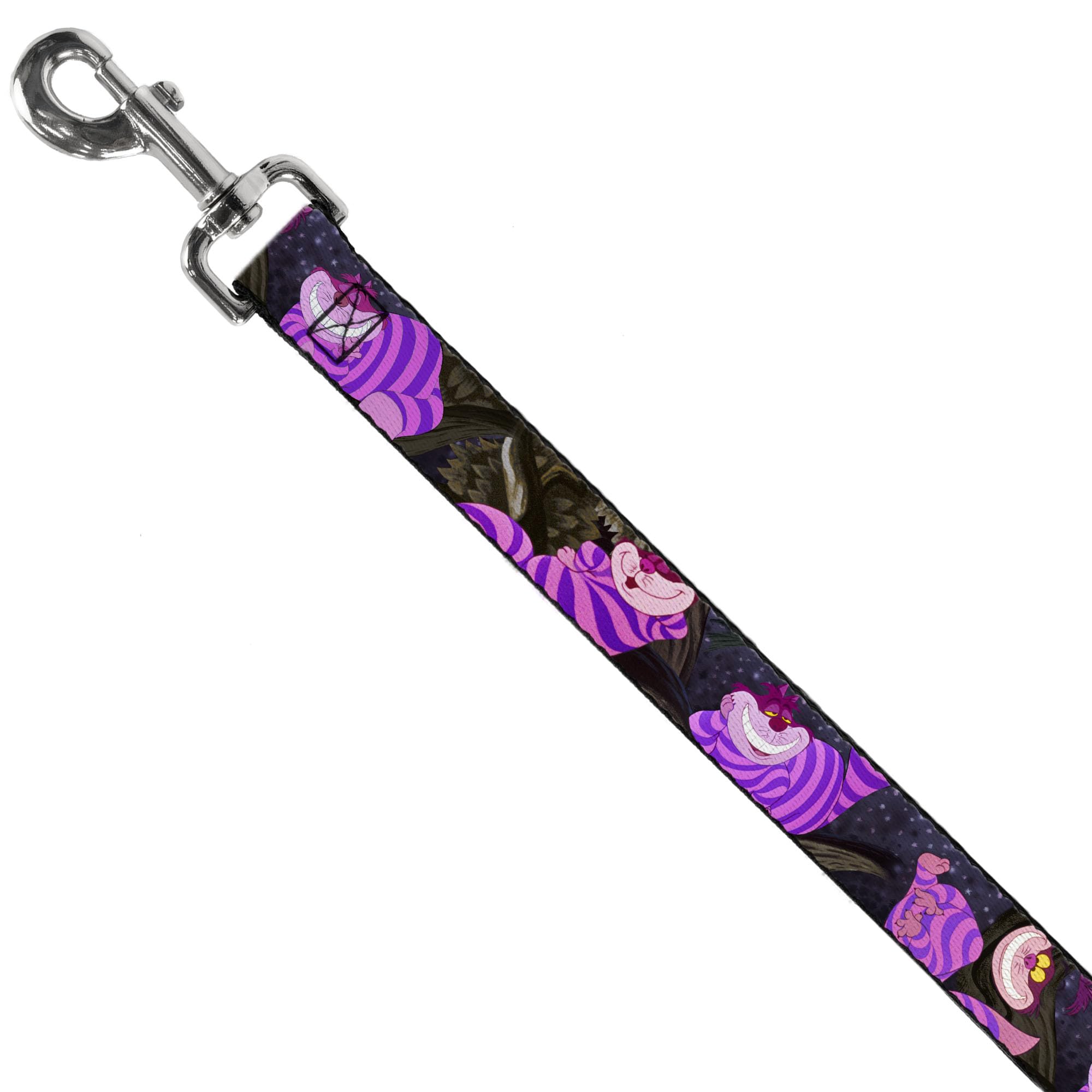 Buckle-Down Haustier-Leine – Grinsekatzenbaum Posen – 1,8 m lang – 3,8 cm breit