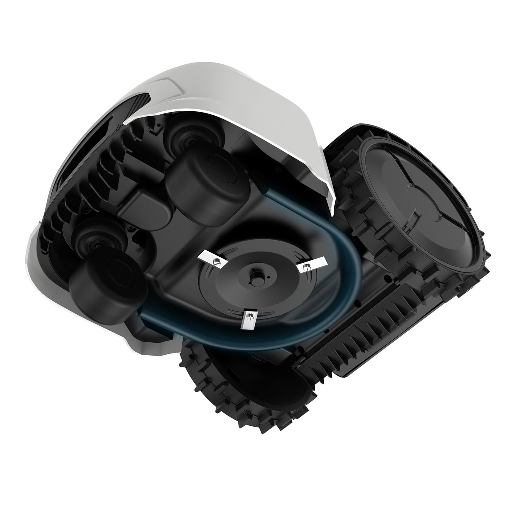 TINS Robot Cortacésped, Robots Cortacéspedes Eléctrico, para Carga Automática, Línea Límite Virtual, Gestión Multiárea, Control App, RTK, Pendiente de 20°, Máximo 1000 m², Antirrobo