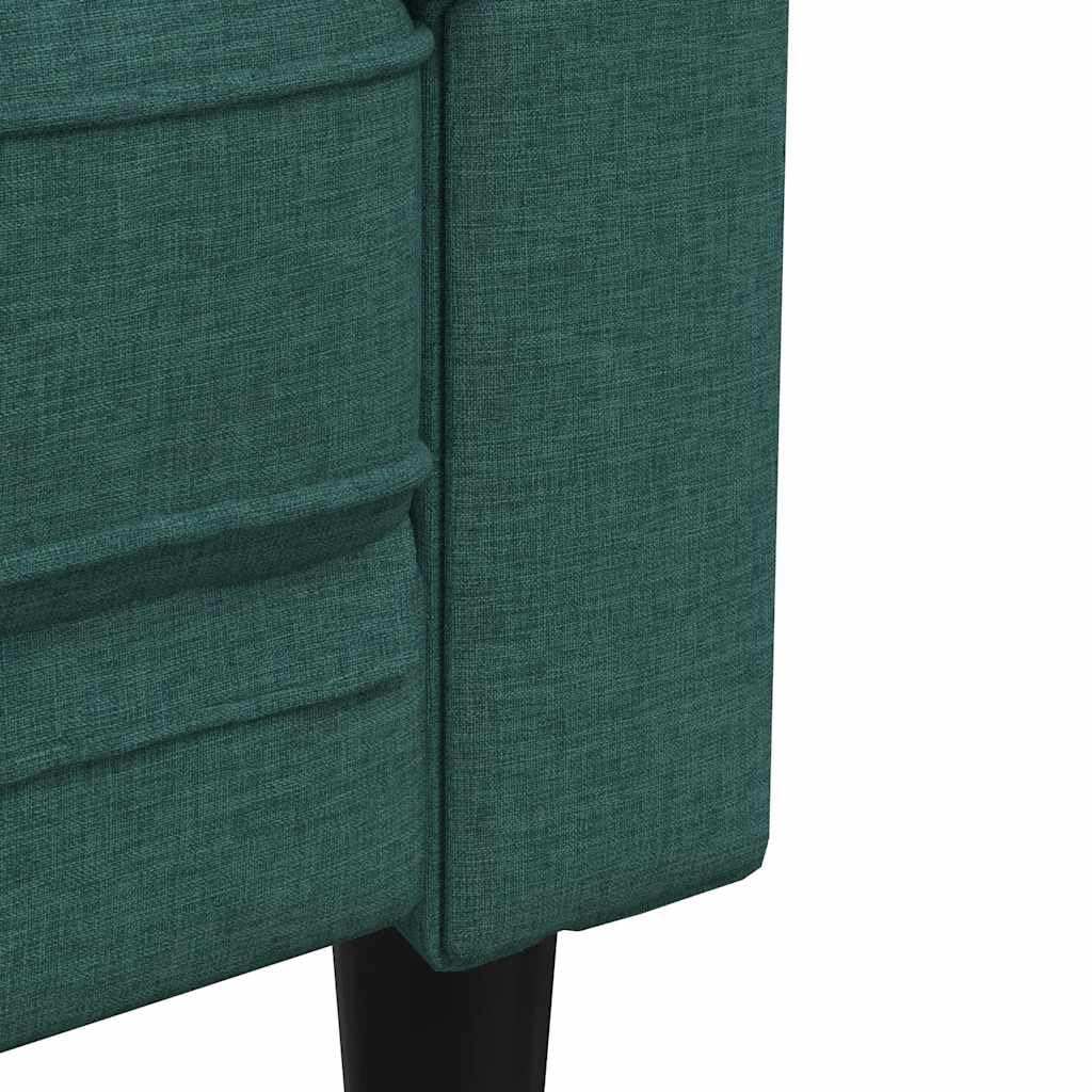 Sillón Chesterfield de Tela Verde Oscuro,16.4kg-372542