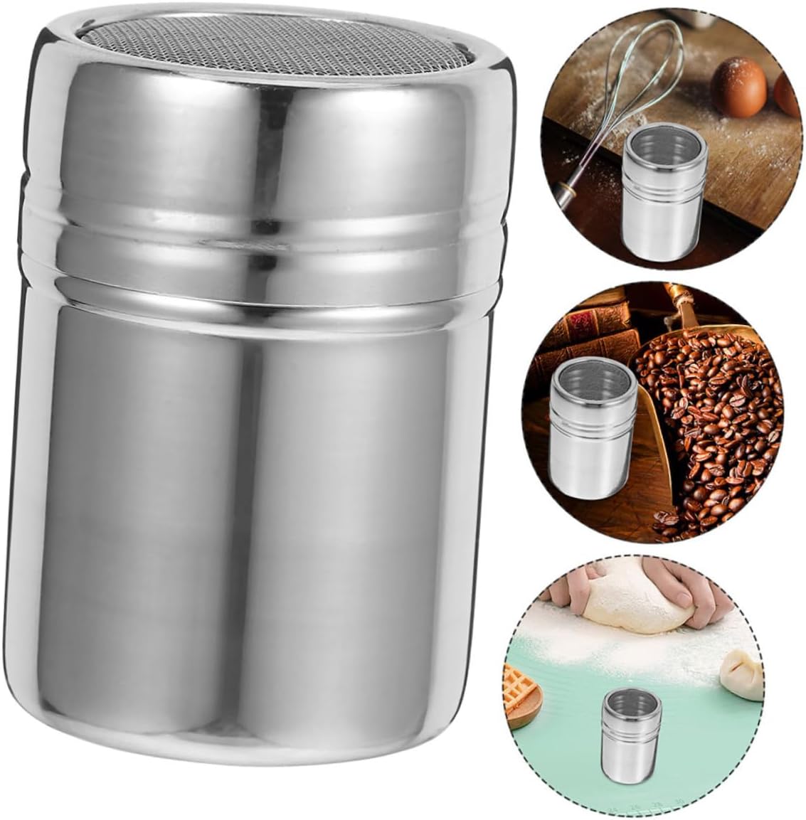 Stainless Steel Dusting Tube Sifter for Baking Fine Mesh Powder Shaker Powdered Sugar Duster Baking Gadgets Bar Shaker