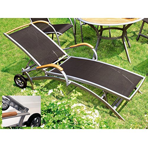 Preisvergleich Produktbild MERXX Sonnenliege Siena aus Aluminium mit Textilbespannung, verstellbar