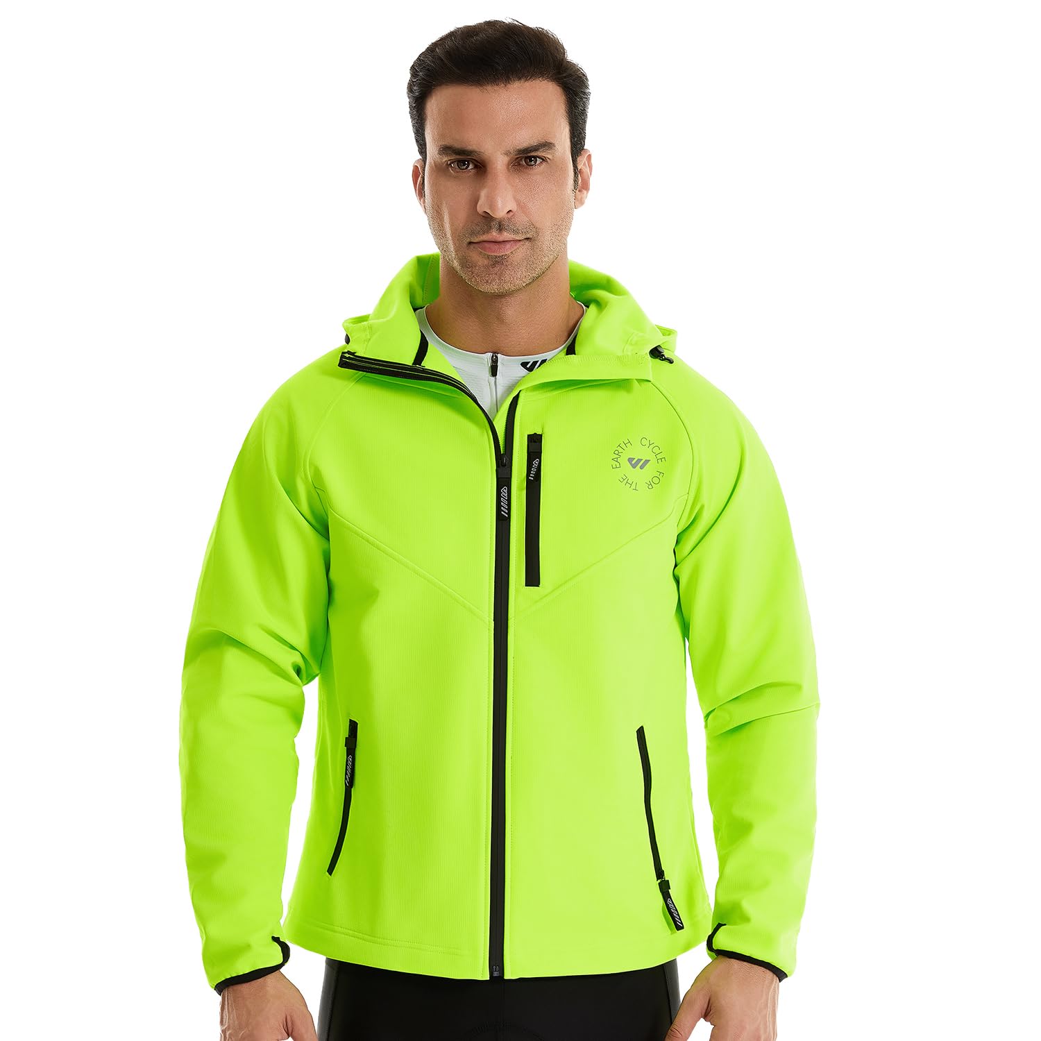 Wulibike Veste Vélo Homme, Légère Veste Imperméable Running Homme,Réfléchissante Coupe-Vent pour Cyclisme et Activités de Plein Air