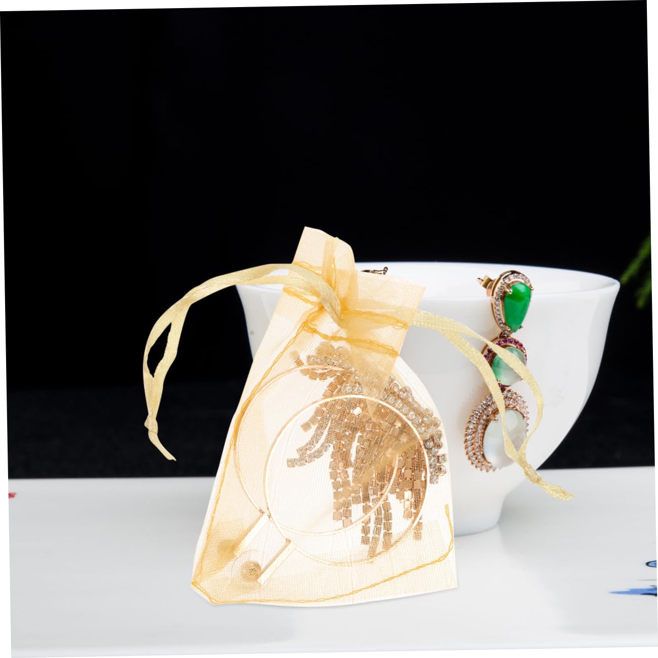 Sacchetti Regalo in Organza 100 Pezzi per Gioielli e Caramelle