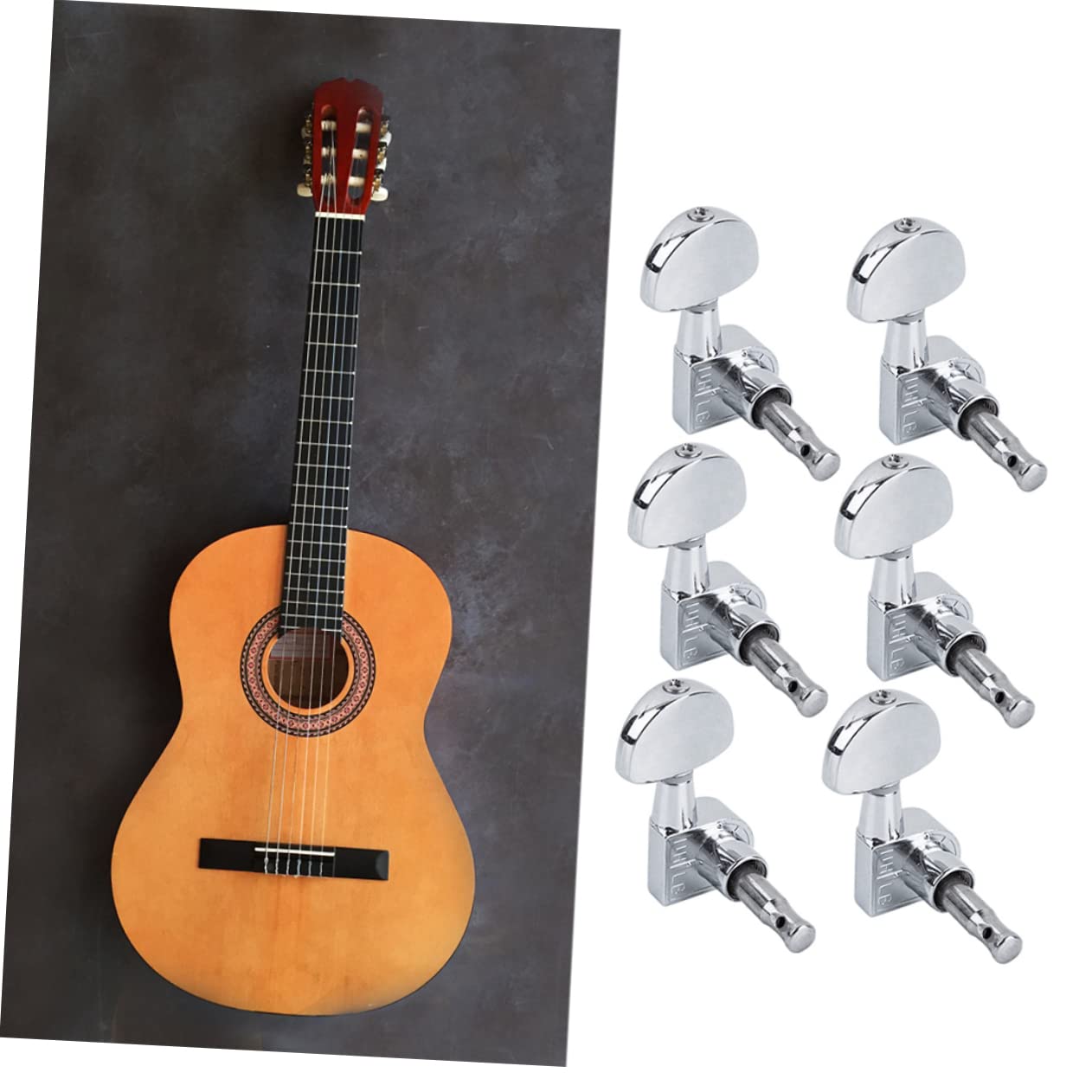 QUMIIRITY 6pcs Guitar Peg Tuners Electric Guitar Tuning Keys String Pegs for Maintenance Tool
