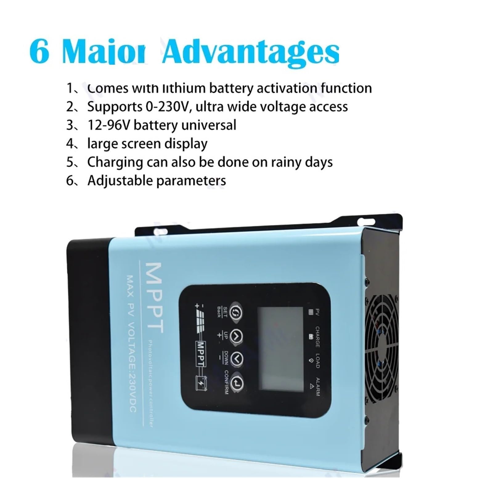 Kontroler ładowania słonecznego, Nowy 12V 24V 36V 48V 60V 72V 84V 96V 30A 60A Ładowarka Off-grid RS485 Mppt Regulator Ładowania Słonecznego