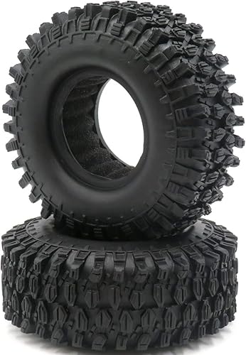 Miniatura 6 de HOBBYSOUL Neumáticos RC de 1.9 pulgadas, neumáticos de goma suave de 4.252 in  4.25 pulgadas de altura para RC Axial SCX10 y otros camiones