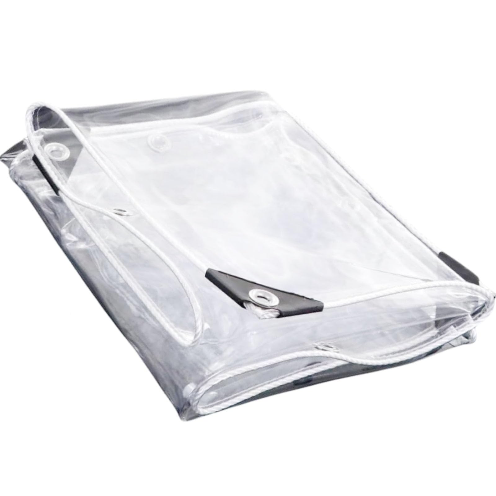 Lona protectora transparente premium de 100x350 cm con cuerda reforzada de alta durabilidad