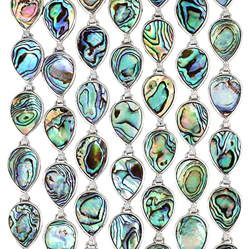 SUNYIK Natural Abalone Shell Bracelet for Women and Man, Adjustable Link Bangle for Unisex, Assorted Shapes3