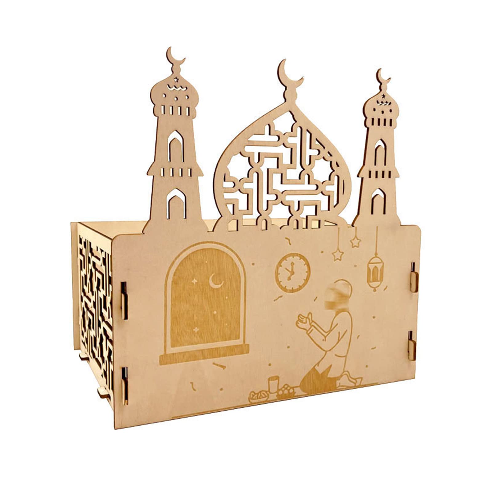 Tfaoys G Eid Wood Ornaments Hollow Stars Ornaments Party Decoration Supplies For Eid Festival New Year Holiday Party Wood