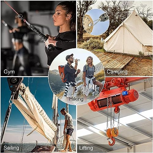 SENENQU 2 Stück- M12 Karabiner Edelstahl 12x140 mm Groß Karabinerhaken Edelstahl Tragfähigkeit 800 kg/1600 lb, Haken Karabinerhaken Camping Hamc Schaukel - 140mm x φ12 mm