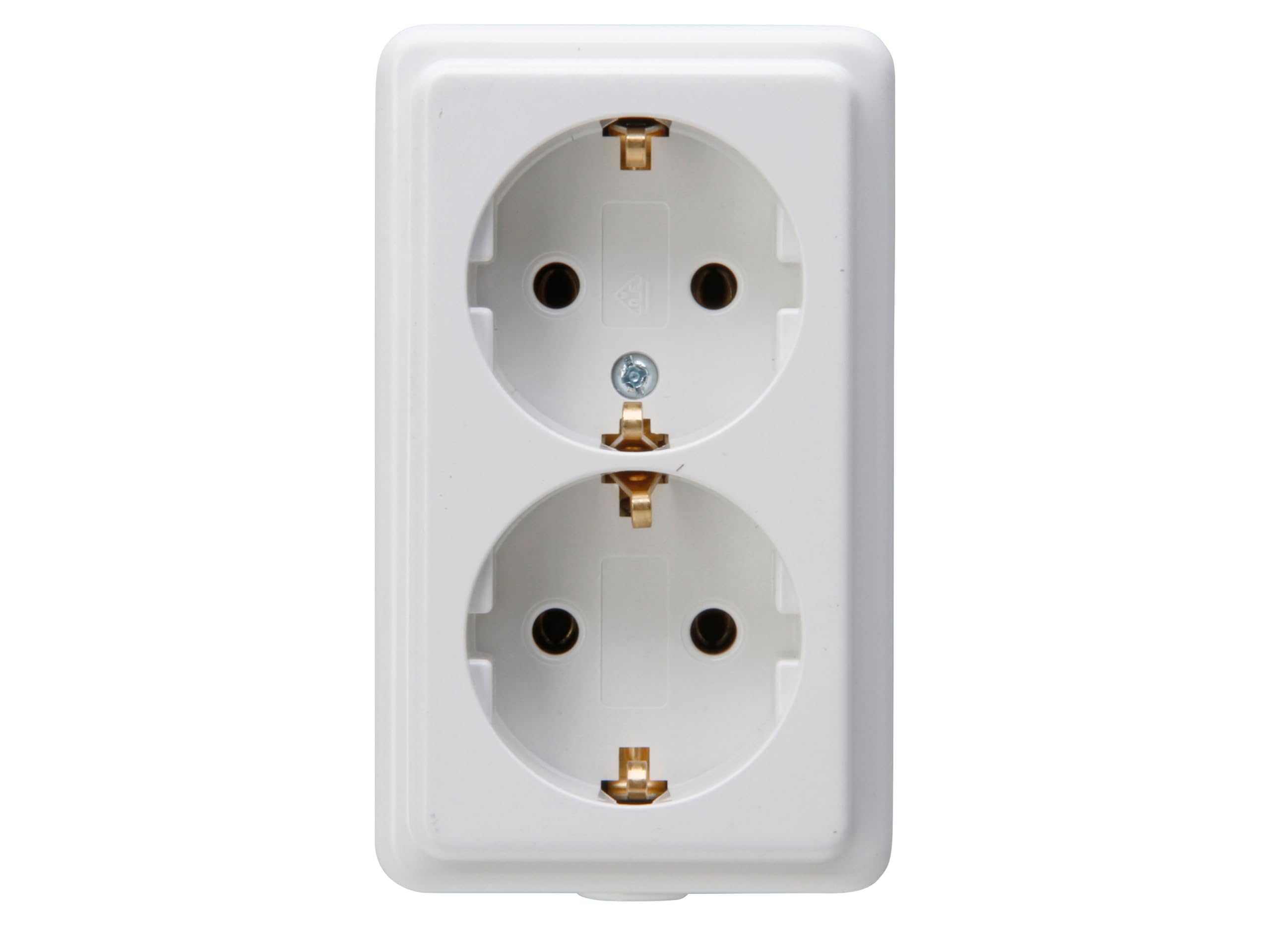 Kopp 120101001 Earthing Contact Socket Strip, 2-Way, Without Cable and Plug, Arctic White
