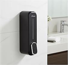 CLINTON Multi Purpose Wall Mounted Liquid Soap Dispenser for Bathroom Liquid Soap Sanitizer Dispenser for Bathroom (350ml Black Dolphin)