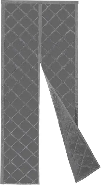 Magnetic Thermal Insulated Roll Up Door Curtain 80x200cm, Grey