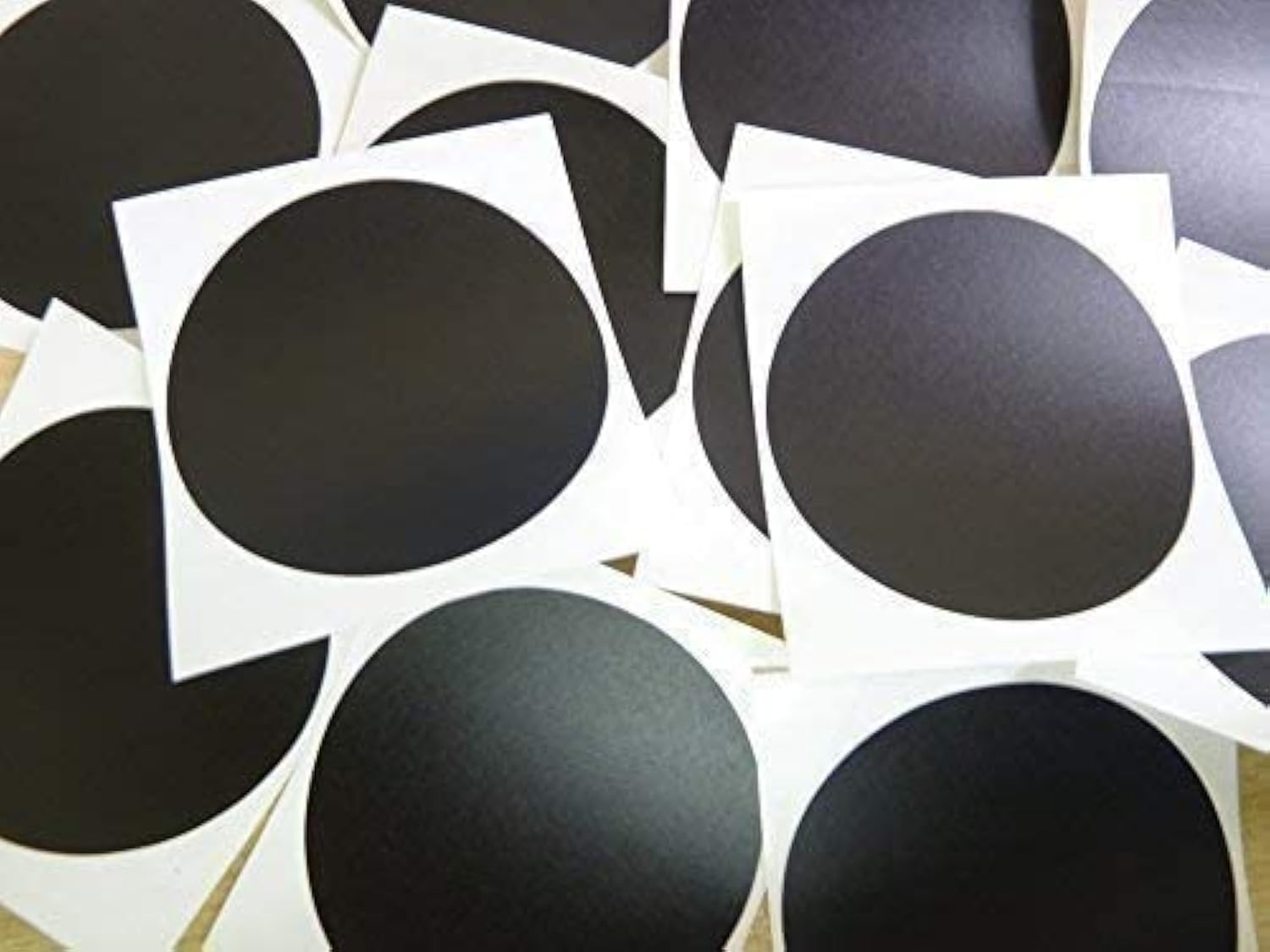 65mm (2.6") Round Circular Colour Code Stickers - Packs of 25 Large Coloured Circles, Sticky Labels - 32 Colours Available (Black)