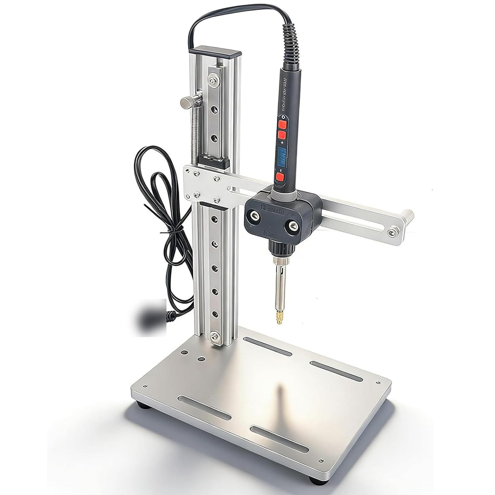 Pressatrice verticale a caldo 90W,strumento per inserti termofissati con stazione di saldatura completa e set di punte per inserti in ottone per incorporamento di fili di plastica stampati in 3 Small