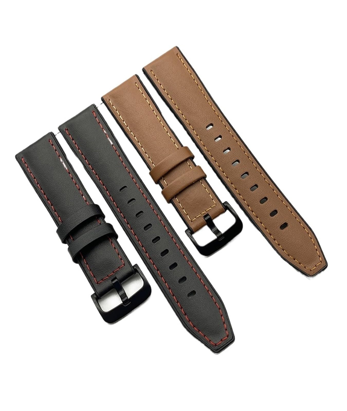 yingyingjia 20mm 22mm Wildleder Echtleder Vintage Armband Handarbeit Nähte Armband