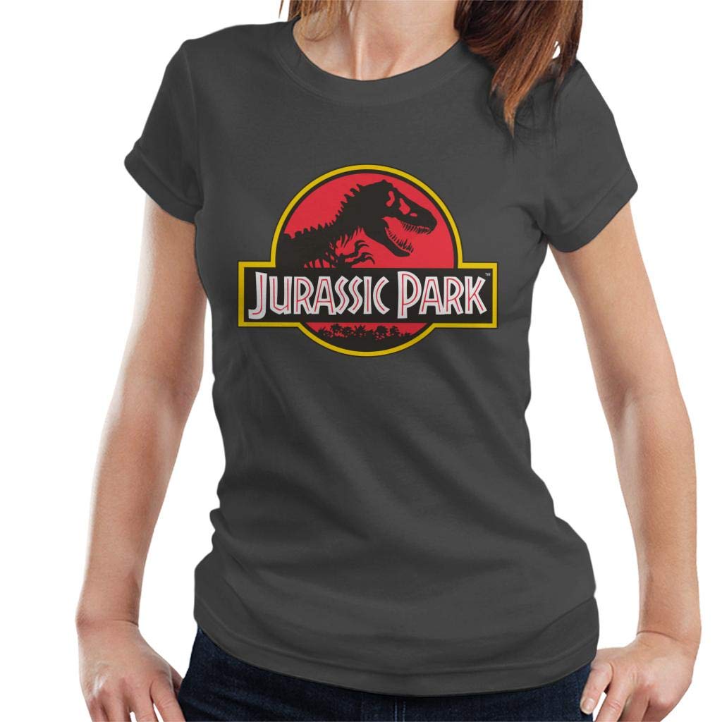 Jurassic Park Classic Logo Women's T-Shirt Charcoal