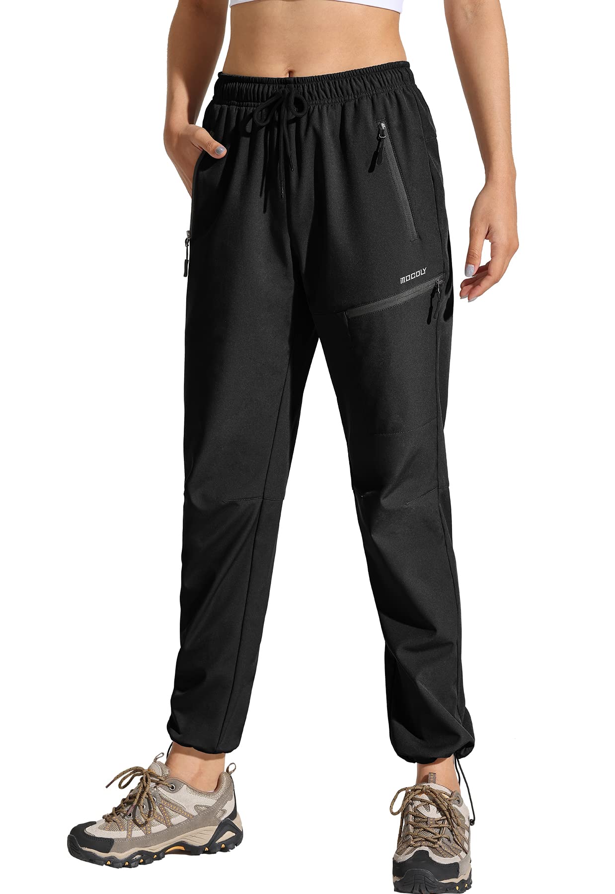 MOCOLY Pantaloni Trekking Donna Pantaloni Sci Invernali Impermeabili Felpati Termici Softshell Pantaloni Tuta Larghi Pantaloni Sportivi da Cargo per Montagna e Sport Outdoor Lavoro