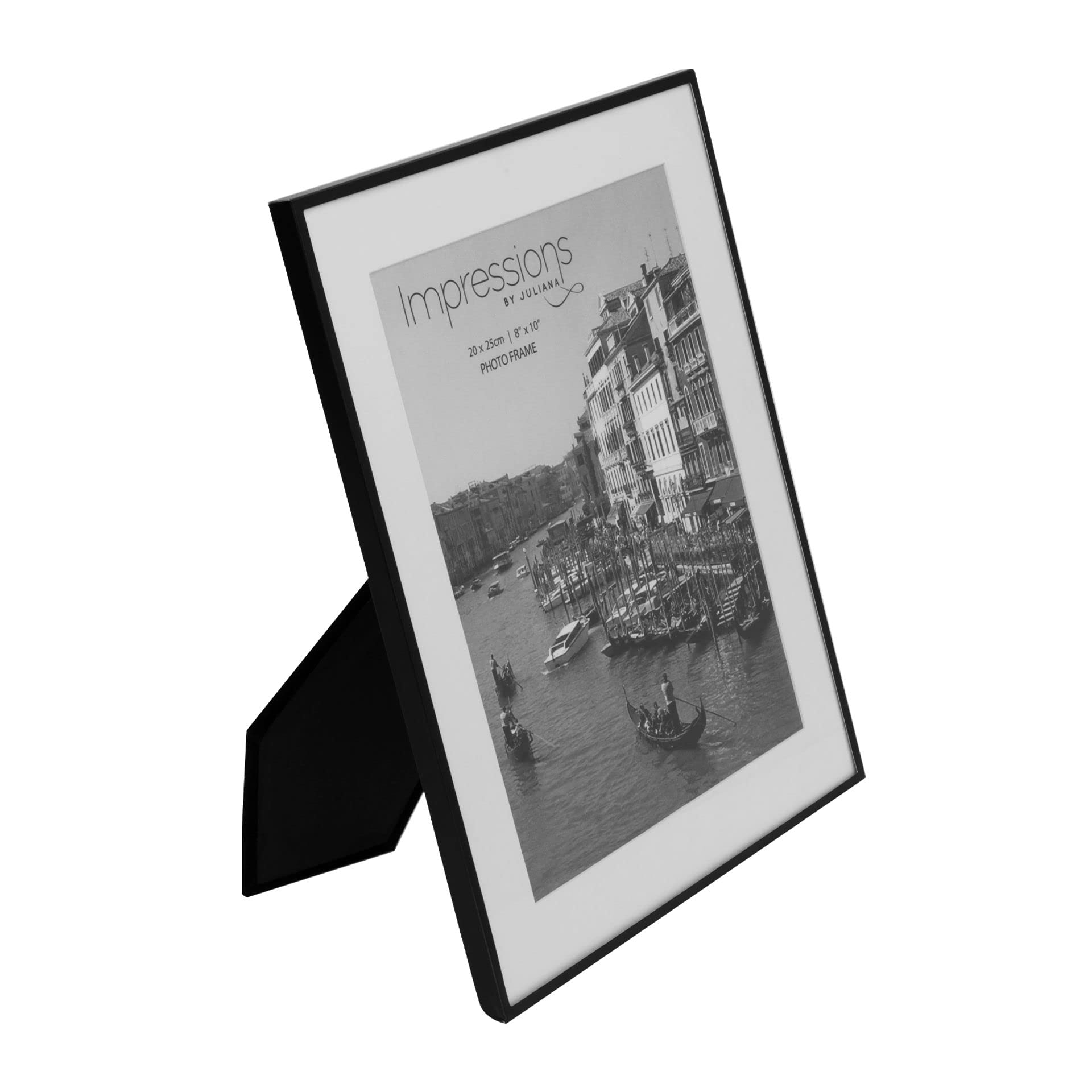 pf+a REAL GLASS10x8 Picture Frame - Black Metal Picture For 10x8 Photo - Black Aluminum