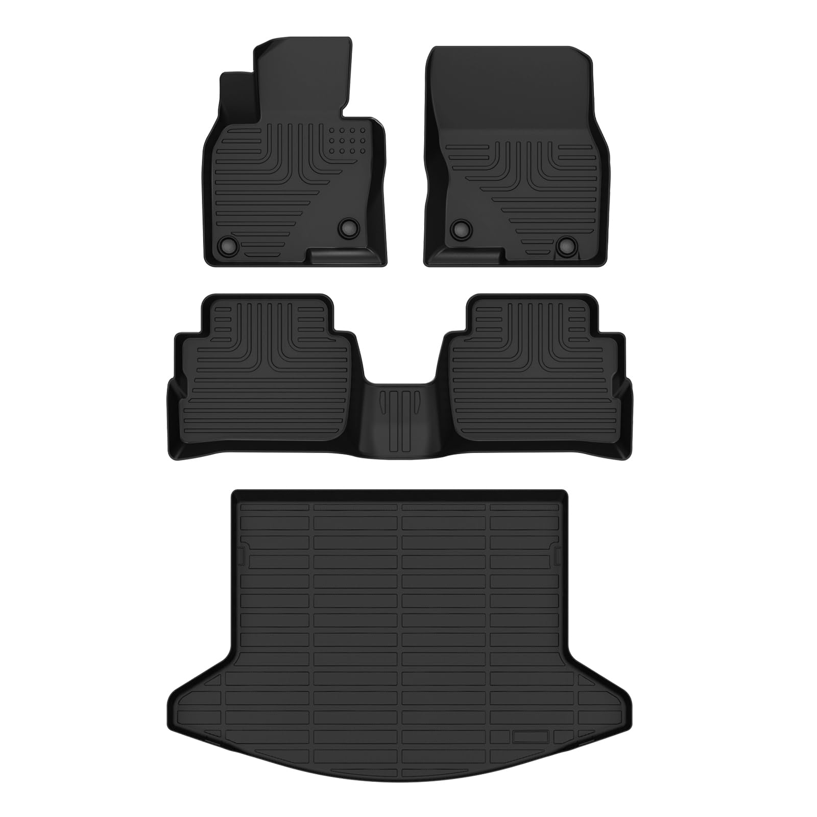 HAFIDI® Floor Mats & Cargo Liner Set Fit for 2017-2022 Mazda CX5 All Weather Protection TPE Anti-Slip Automotive Full Set Floor Liners Custom Mazda CX-5 Accessories - Black