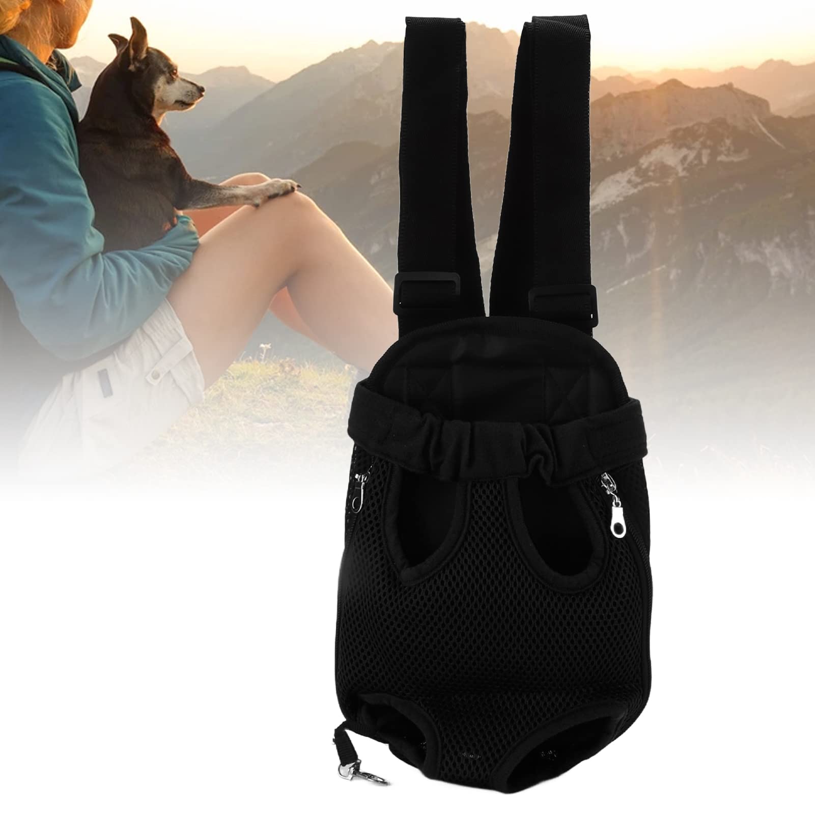 Expandable Dog Carrier Backpack for Small Dogs Foldable Pet Backpack with Breathable Mesh - Image 3