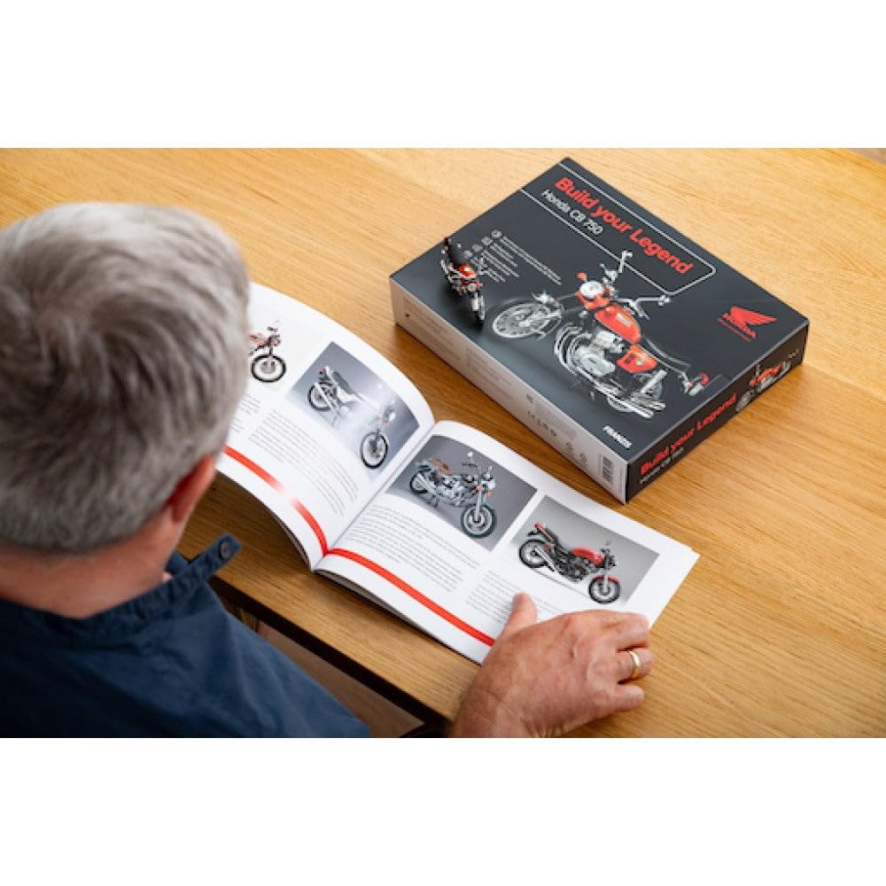 Franzis 67215 - Honda CB 750 Build Your Legend, Metall Modellbausatz im Maßstab 1:24, inkl. Soundmodul und 67-seitigem Begleitbuch